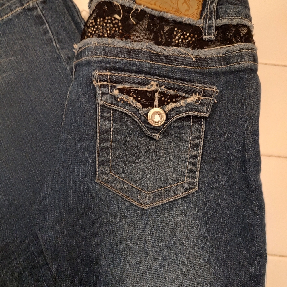 Classic Indigo Blue Boot Cut Jeans ECU - Picture 3 of 13